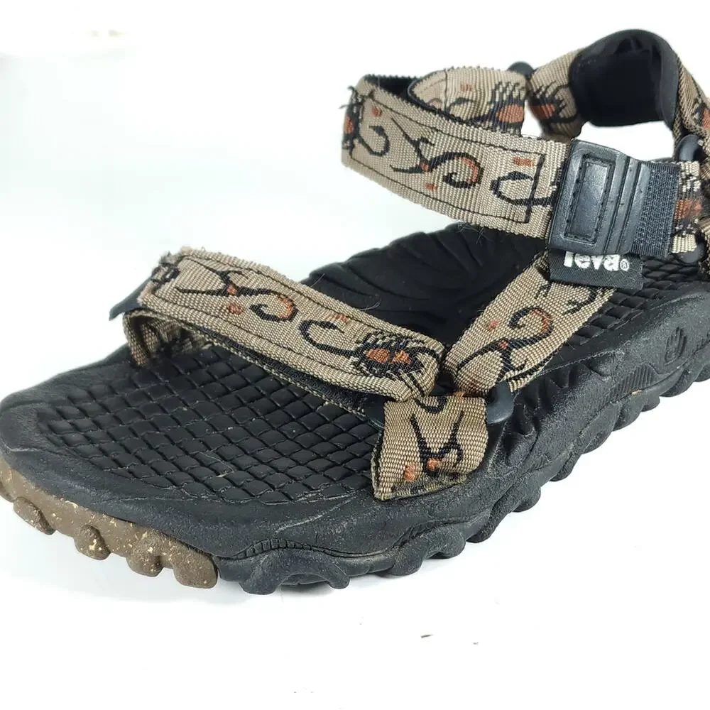 Teva Valkyrie Mens US 8 Brown Waterproof Hiking Outdoor Sandals Shoes